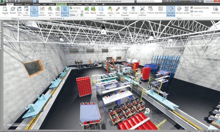 Autodesk Factory Design Utilities for Optimizing Factory Layouts realistic rendering