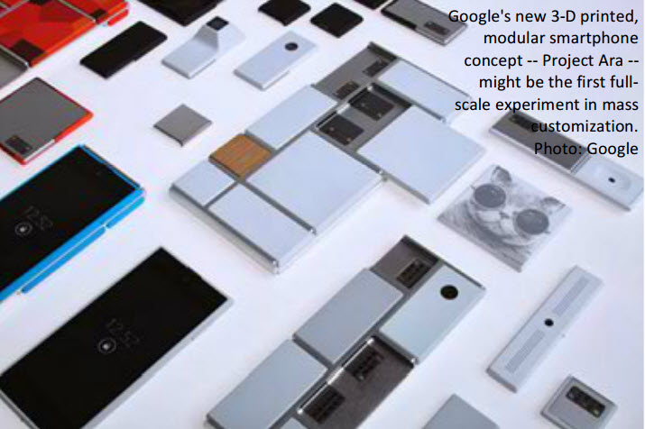 google's 3d printed modular smartphone concept, product ara